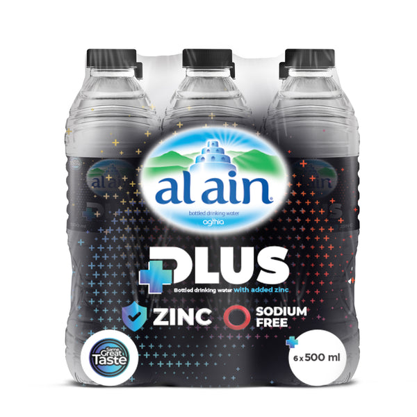 Al Ain Plus Fortified with Zinc & Sodium free 500 ml x 6
